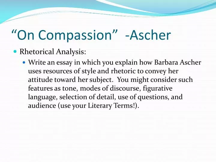on compassion ascher