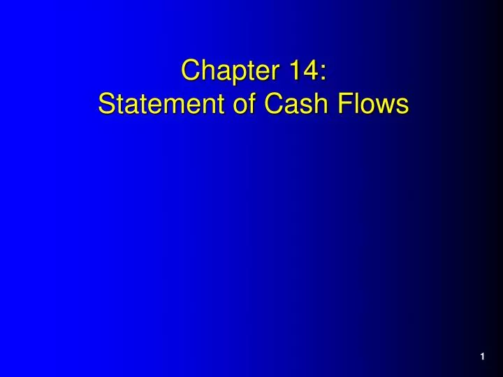 chapter 14 statement of cash flows