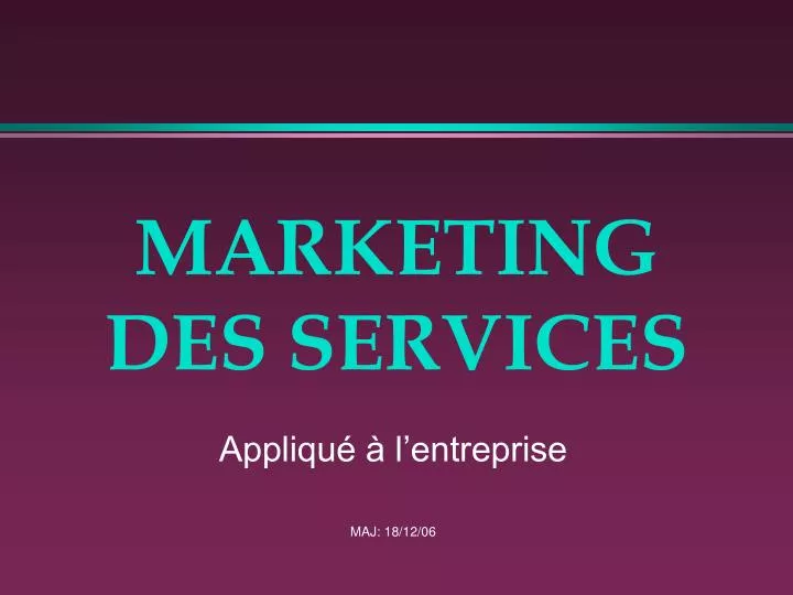 marketing des services