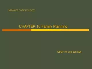 CHAPTER 10 Family Planning