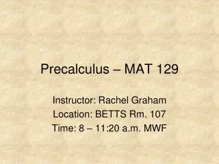 precalculus mat 129