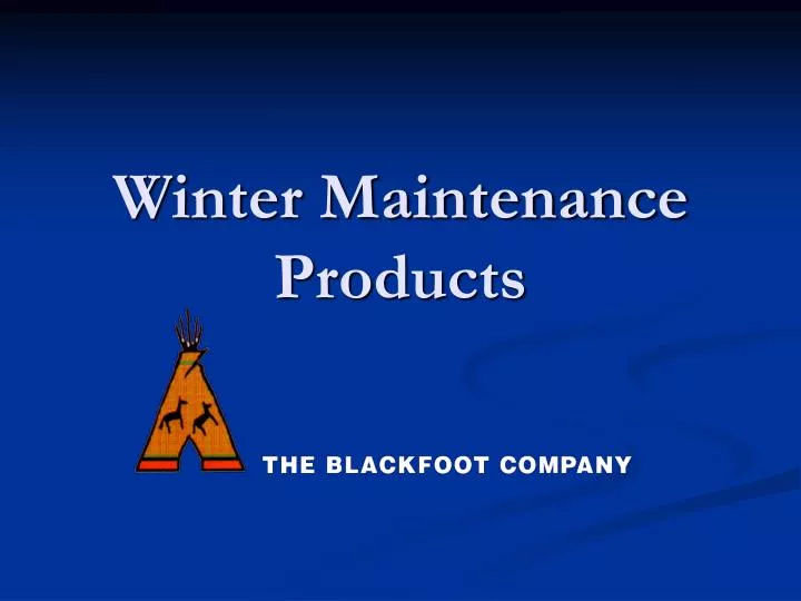 winter maintenance products