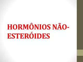 horm nios n o ester ides