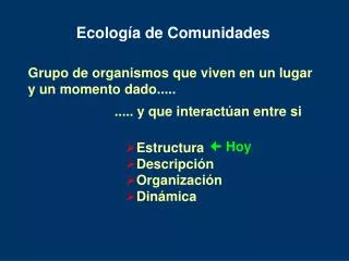 Ecología de Comunidades