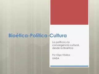 Bioética-Política-Cultura