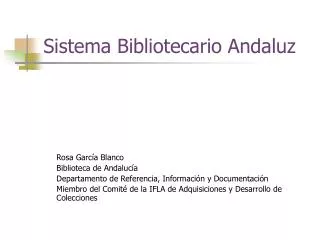 Sistema Bibliotecario Andaluz