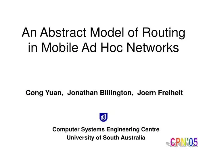 an abstract model of routing in mobile ad hoc networks