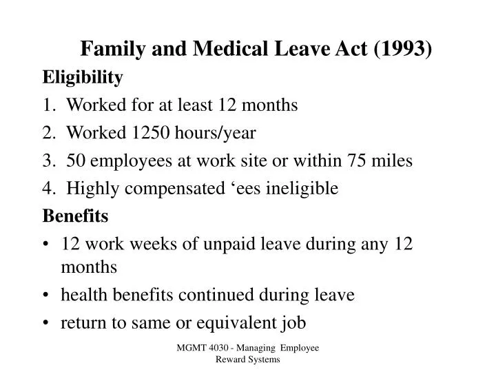 family and medical leave act 1993