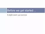 Before we get started… - slide 1