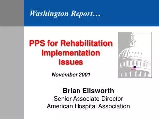PPS for Rehabilitation Implementation Issues November 2001