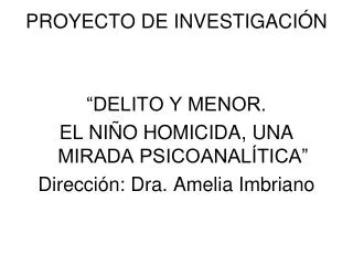 PROYECTO DE INVESTIGACIÓN