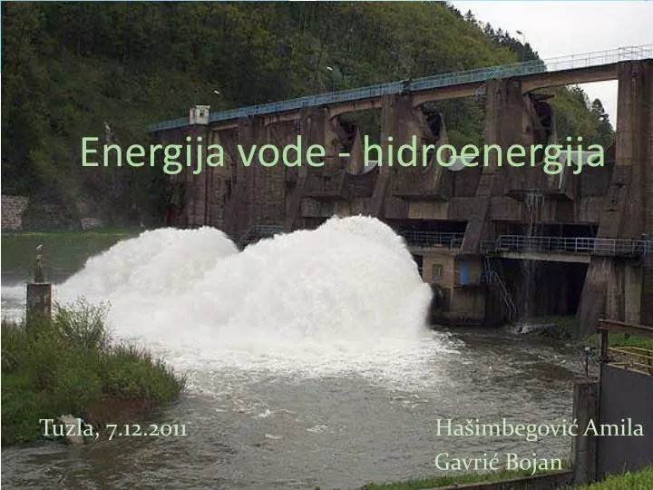 energija vode hidroenergija