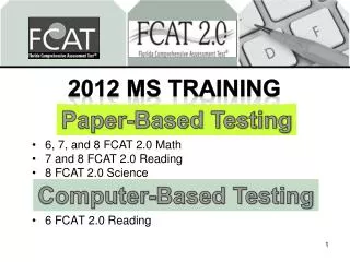 6 FCAT 2.0 Reading