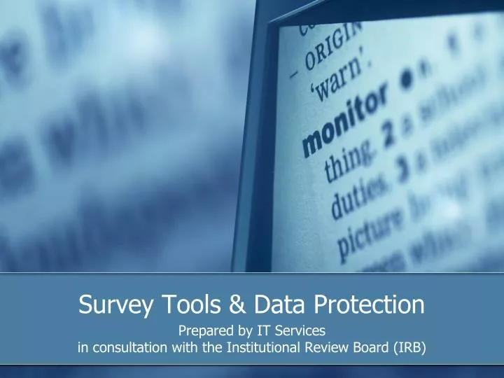 survey tools data protection