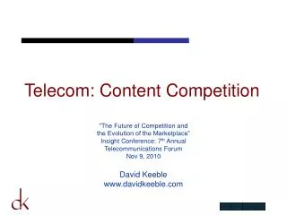 Telecom: Content Competition