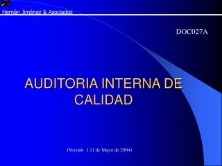 AUDITORIA INTERNA DE CALIDAD