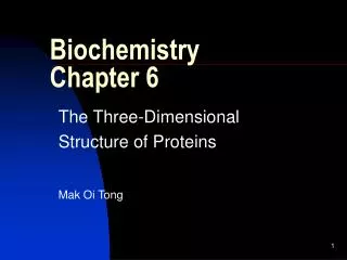 Biochemistry Chapter 6