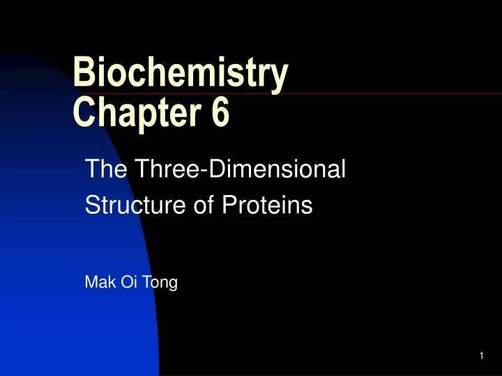 biochemistry chapter 6