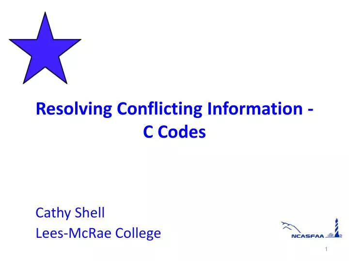 resolving conflicting information c codes