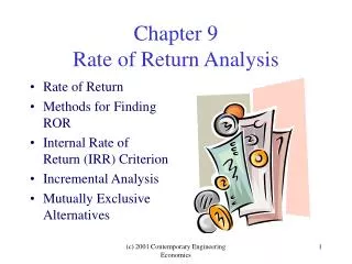 Chapter 9 Rate of Return Analysis