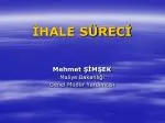 İHALE SÜRECİ - slide 1
