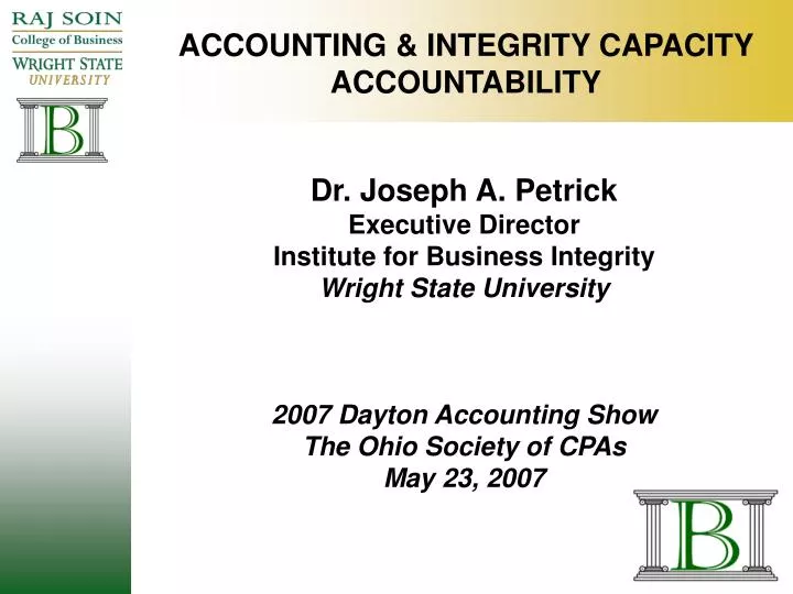 accounting integrity capacity accountability