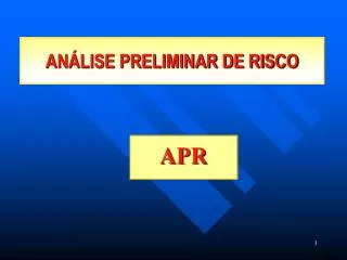 an lise preliminar de risco