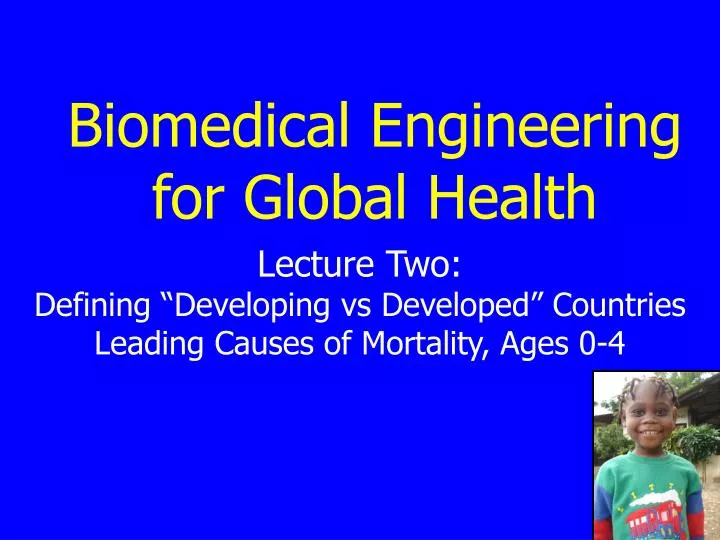 biomedical engineering for global health