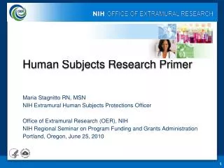 Human Subjects Research Primer