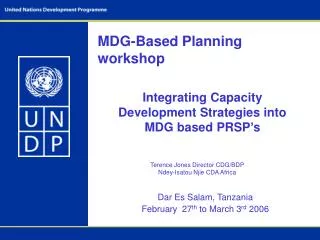 MDG-Based Planning workshop