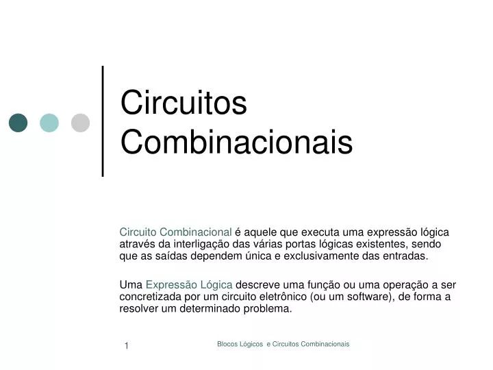 circuitos combinacionais