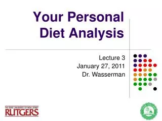 Your Personal Diet Analysis