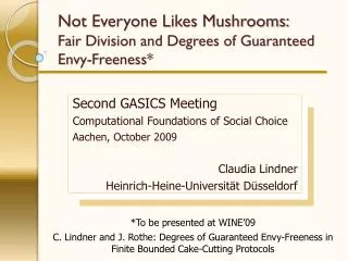 Not Everyone Likes Mushrooms: Fair Division and Degrees of Guaranteed Envy-Freeness*