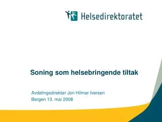 soning som helsebringende tiltak