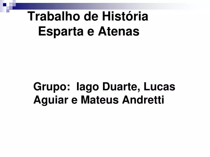 trabalho de hist ria esparta e atenas