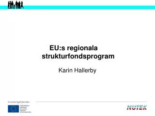 EU:s regionala strukturfondsprogram