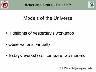 Models of the Universe
