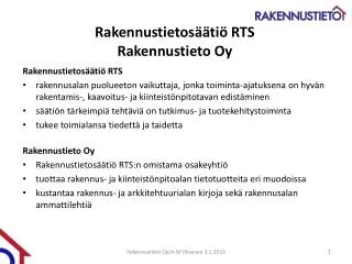 rakennustietos ti rts rakennustieto oy