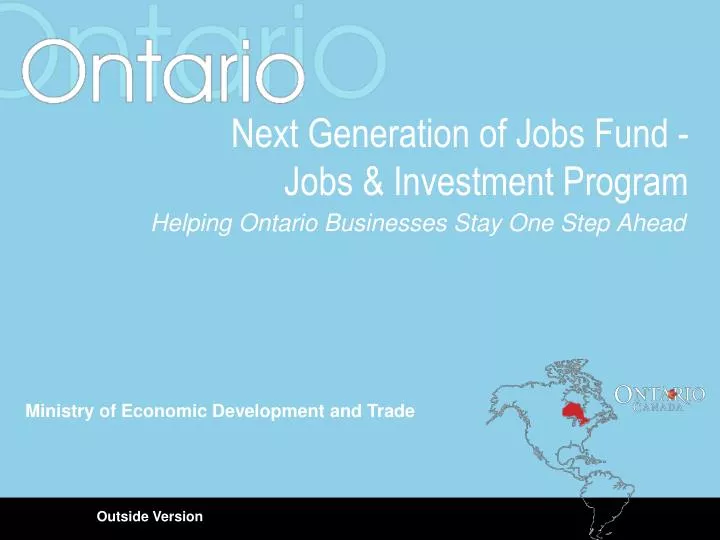 next generation of jobs fund jobs investment program