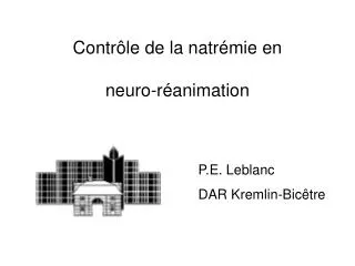 contr le de la natr mie en neuro r animation