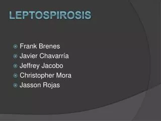leptospirosis