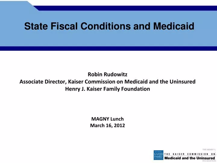 state fiscal conditions and medicaid