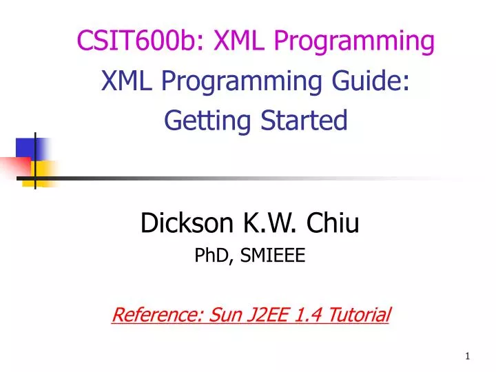 dickson k w chiu phd smieee reference sun j2ee 1 4 tutorial