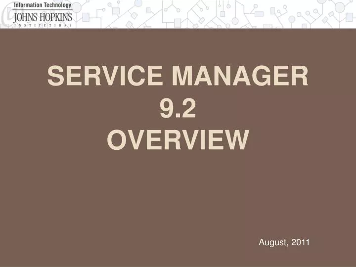 service manager 9 2 overview