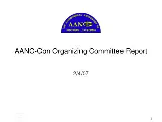 AANC-Con Organizing Committee Report
