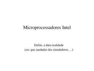 microprocessadores intel