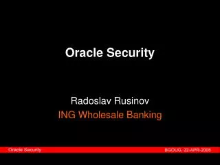 Oracle Security