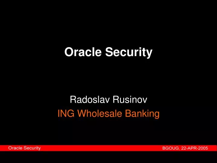 oracle security