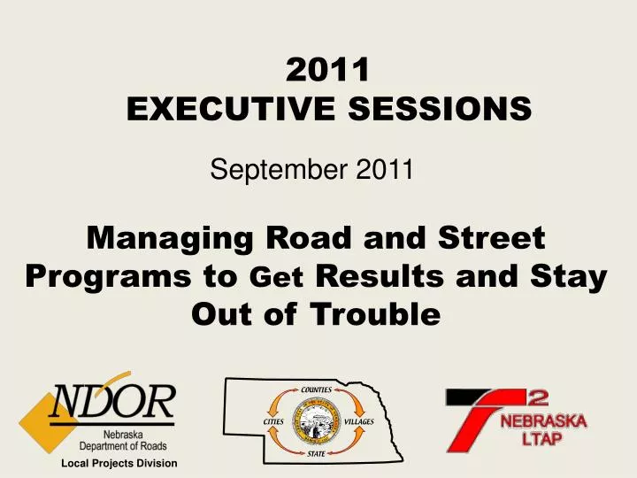managing road and street programs to get results and stay out of trouble