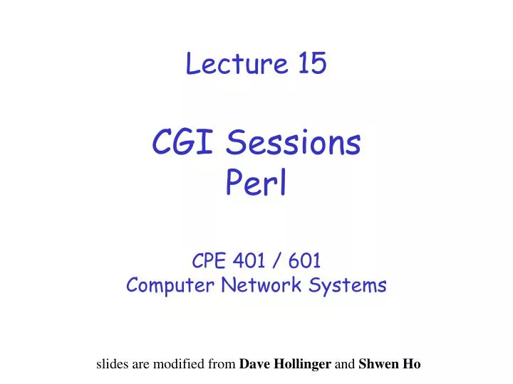 lecture 15 cgi sessions perl